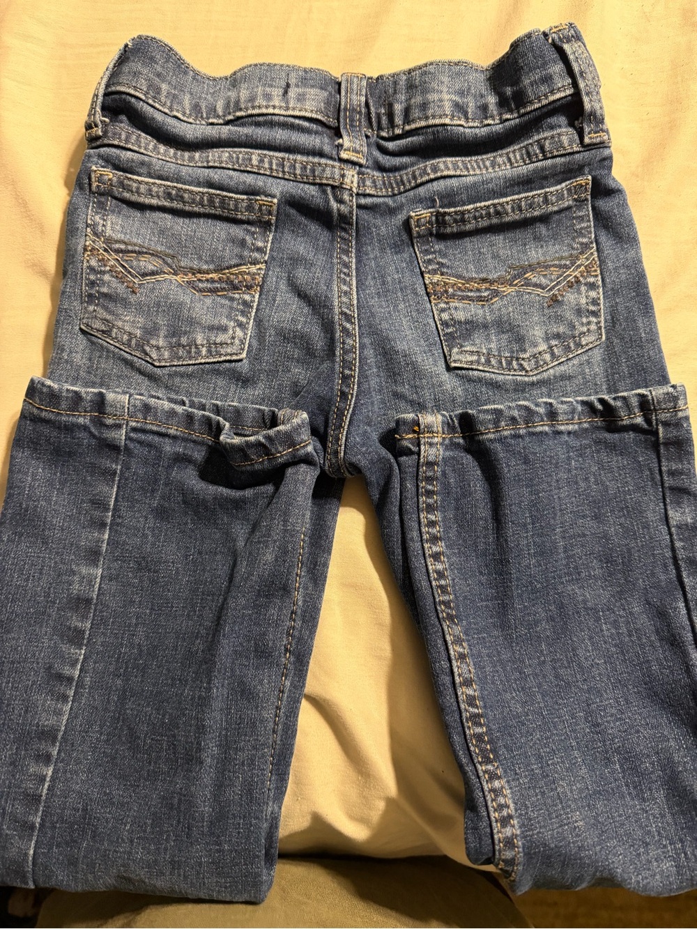 Wrangler Kids Blue Denim Jeans with Back Pocket Stitching
